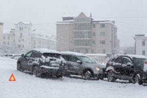 Winter car accident